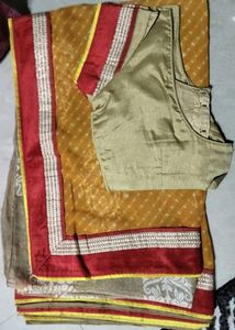 🧡 Georget Saree With Blouse