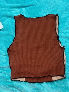 Two-Tone Ribbed Tank Top