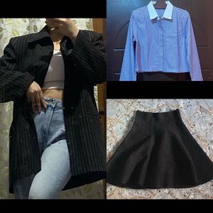3 COMBO(blazer,shirt,skirt)