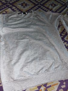 Gray Embellished Sweatshirt Donation