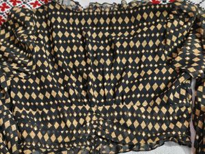 Patterned Sheer Top