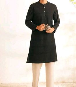 Men Ethenic Khadi Coffee Brown Kurta