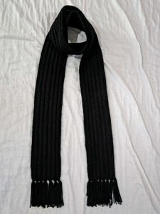 Classic Black handmade crochet Scarf/Muffler