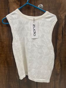 White Sleeveless Top