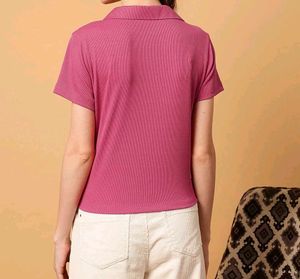 [SIZE~S]Pink polo T-shirt🌷