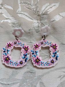 Floral Wreath Dangle Earrings
