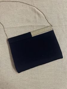 Vintage Black &amp; Gold Beaded Sling