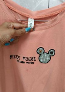 Peach Mickey Top