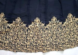 New Semi~Stitched Black Georgette Anarkali Suit