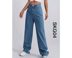 wide leg dark blue jeans all size available new