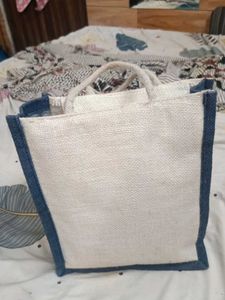 Blue And White Office Lunch Bag