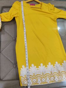 Beautiful Yellow Embroidered Dress