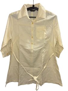 Cream Tunic Top with Tie