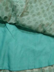 Mint Green Patterned Kurti