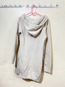 Hooded Knit Sweater Dress