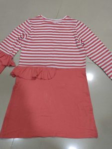 Striped Tee with Gold Detail