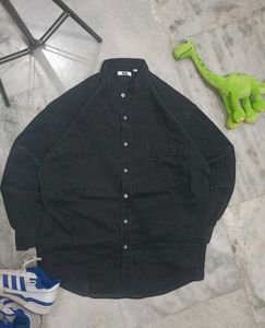 Men's Black Button-Down Shirt