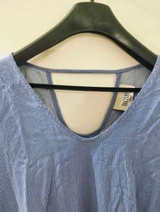 Blue Ruffle Sleeve Dress