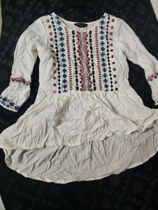White Indian Top xs/s