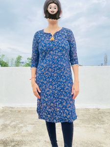 Blue Straight Kurti