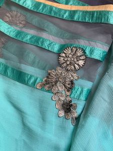A Beautiful Party Wear Saree With Blouse