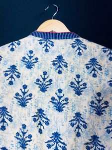 Biba Blue and Half White  Kurta ( Women’s)
