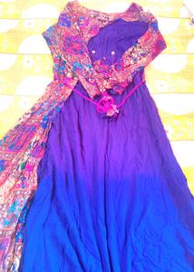 A- Line Navy 💙 Blue Comfortable Kurti.