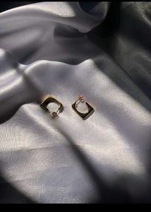 Gold Square Hoop Earrings
