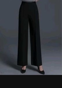 Wide Leg Black Trousers
