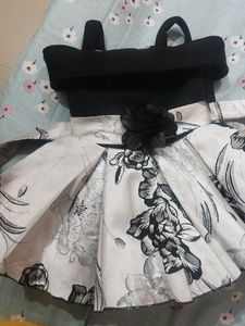 Beautiful Grey Black Party Wear Frock