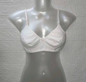 Fresh Piece Cotton 32 Size White Bra
