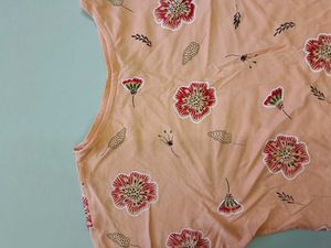 Floral Print oversized crop top