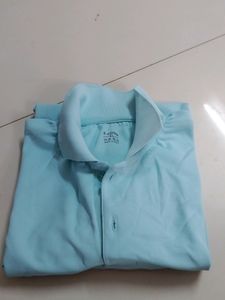Sky Blue Collar T Shirt...