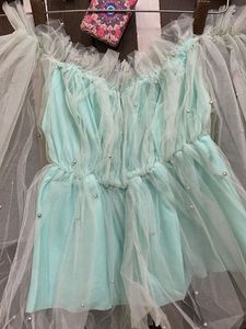 Ruffle Net Party Top