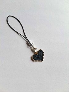 Pixel Heart Phone Charms