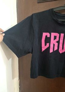 Black Cropped T-Shirt