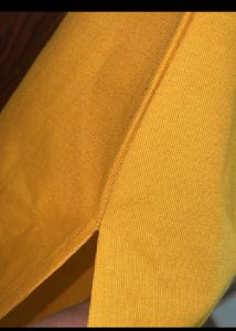 Winter wear Solid Mustard yellow Kurta