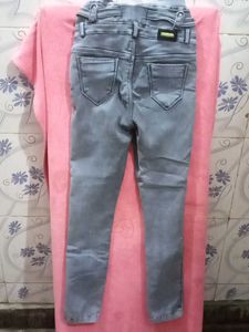 Gray Wash Denim Jeans