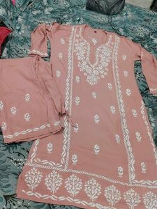 Lucknowi Chickenkari Plazo Set