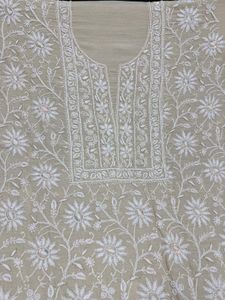 New Moonga Silk Lucknow Chickankari Suit
