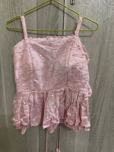 Baby Pink Embellished sharara set