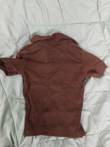Brown Short Sleeve Polo Shirt