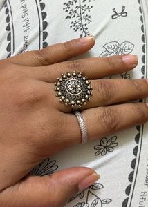 Silver Tone Statement Ring