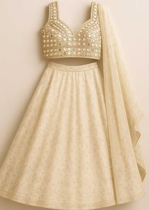 Heavy Beatiful White Lehenga