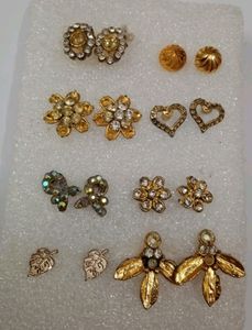 Beautiful Studs Topas Combo Of 8 Pairs
