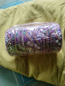 Heavy Look Purple Bangles Set for Wedding &amp; Party