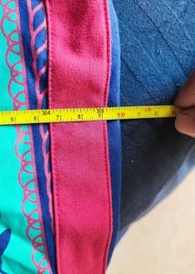 Blue And Pink Printed Warm Kurta.Size 3XL