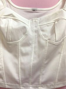 White corset top