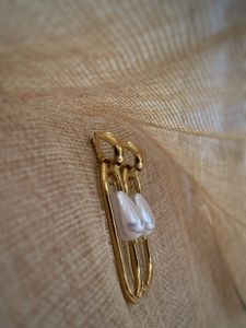 Gold &amp; Pearl Drop Earrings