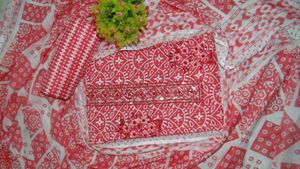 Embroidery Neck Design Cotton Dress Material